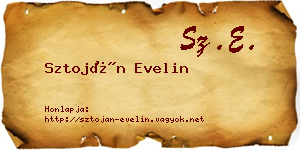 Sztoján Evelin névjegykártya